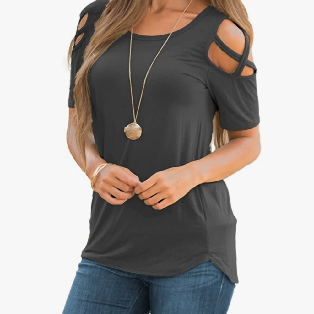 ☘5/$25 ~Cold Shoulder Blouse